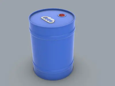 Chemical Liquid Barrel Low-poly 3D model