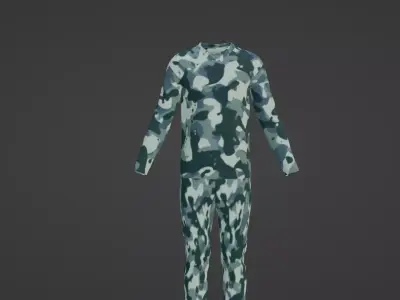 Soldier Uniform Low-poly 3D model get