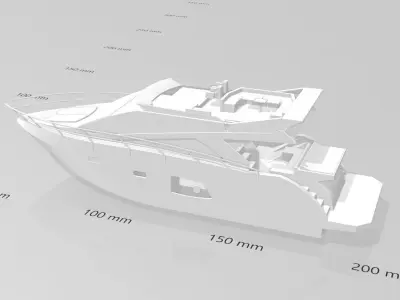 Yacht boat 3D print model