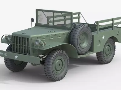 Dodge WC 51 Dodge WC-51 Low-poly 3D model