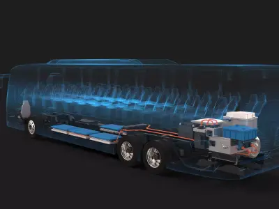 Electric Bus X-ray 3D model