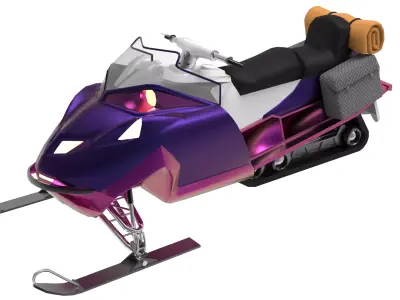 Snow Mobile  Low-poly 3D model