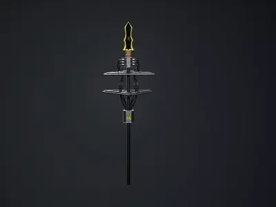 Tesla Pole Low-poly 3D model