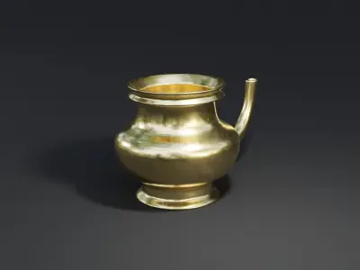 Traditional Kerala brass Kindi 3D model