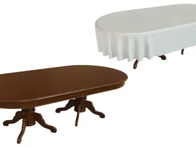 Wood table 2500 3D model