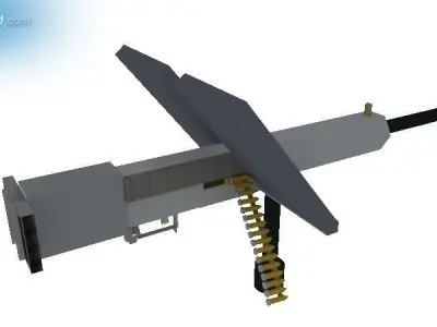 Mounted Machinegun Free 3D model