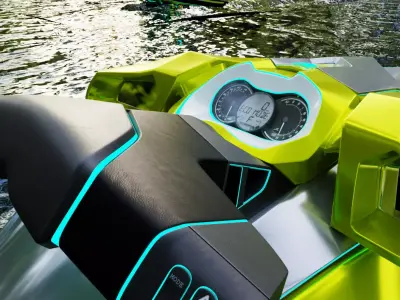 Jetski sci-fi detailed model  3D model