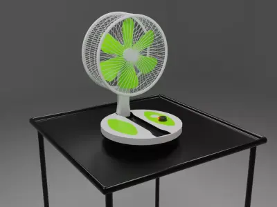 Antique plastic Table Fan 3D model 3D model