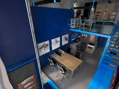 rendering creative office 3D model