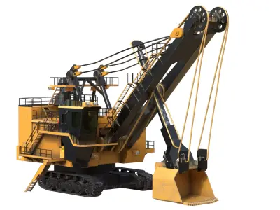Electric Rope Shovels 7495 HD Low-poly 3D model