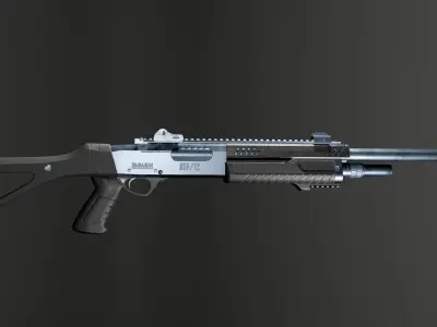Shotgun Fabarm stf12 Low-poly 3D model