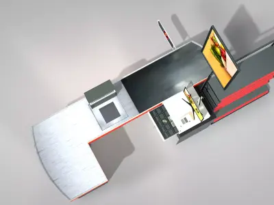 Supermarket Checkout 3D model