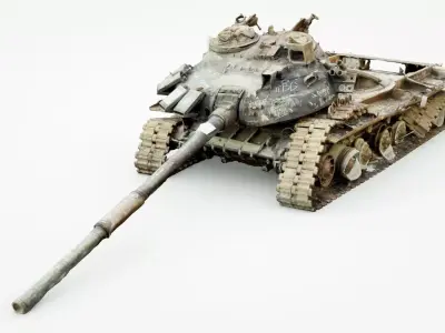 Russian T-72B3 tank destroyed by Ukrainian army  3D model purchase