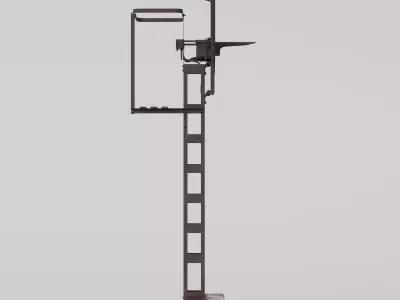 Railway Traffic light - High poly 3D model
