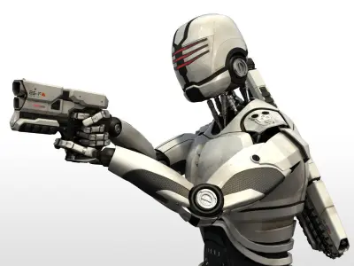 Sci-Fi Robot 3D model get