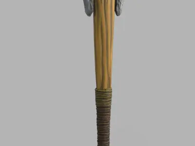 Stylized Primitive Axes with poor and improved versions Low-poly 3D model
