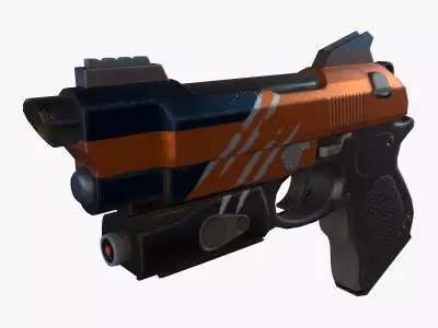 Yellow roar Low-poly 3D model