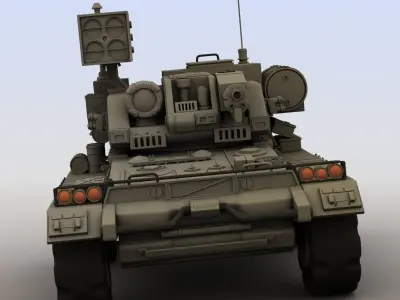 Futuristic armored vehicle 3D model