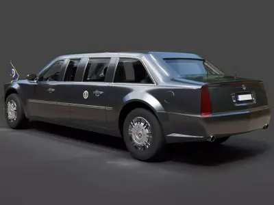 United States Presidential Limousine Ultra High-Poly Masterpiece 3D model