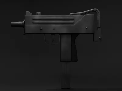Mac 10 Low-poly 3D model get