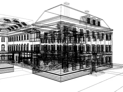 Warsaw King Palace building model 3D model