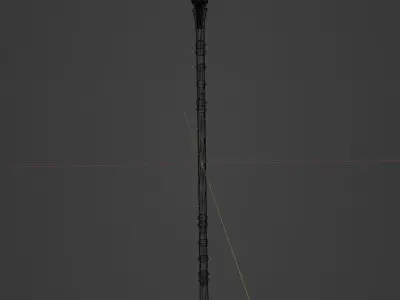 Immortal Phoenix Staff Weapon Low-poly 3D model