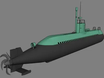 SS Ghadir class Low-poly 3D model
