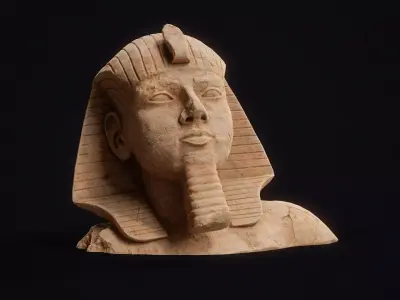 Pharaoh Head Low-poly 3D model