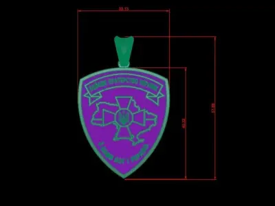 military brotherhood of Ukraine  pendant v0005 3D print model