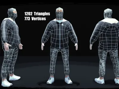 Urban Terrorist - LITE Low-poly 3D model