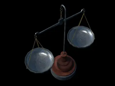 Balance scale 3D model