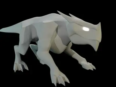 Pit Dragon SMALL Low-poly 3D model