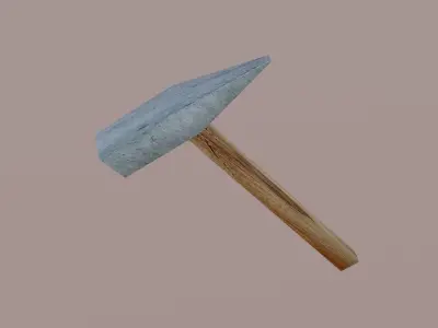 low poly hammer Low-poly 3D model buy