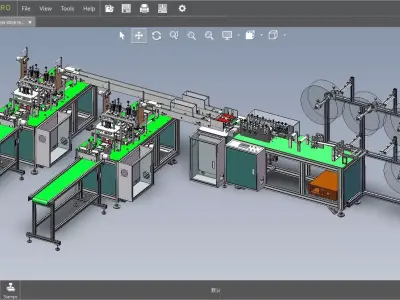 fully automatic - face mask machine 6 3D model