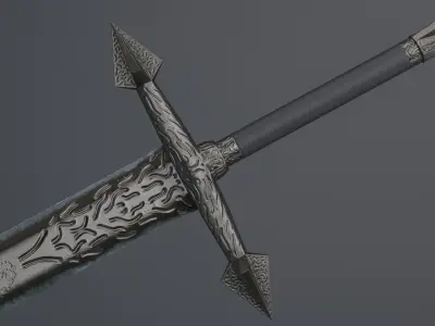 Sword 11 Low-poly 3D model