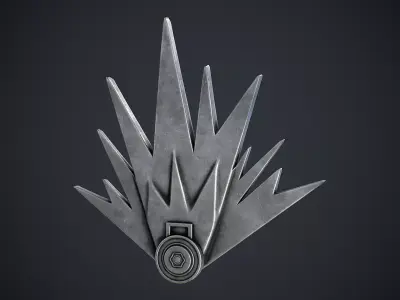 Mine Badge Low-poly 3D model