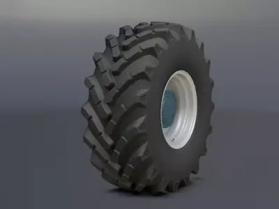 Dual wheels for tractor HTZ-17221 in the collection Free low-poly 3D model