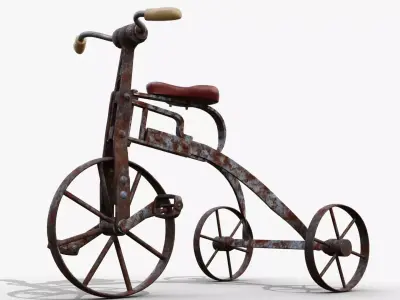 Old tricycle 3D model buy