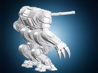 Dreadnought Mech Walker Figurine 3D Print Model 3D print model