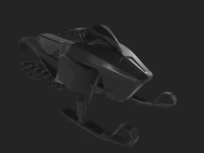 9 Wheel Snowmobile 3D model