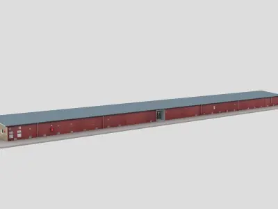 Realistic European City Block Building 38 Low-poly 3D model