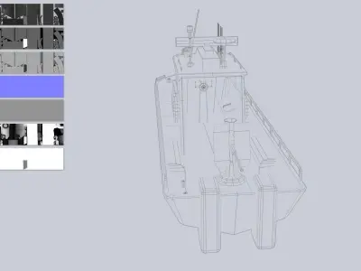 Maritime patrol vehicle Low-poly 3D model