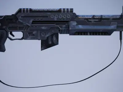 Assault Rifle Low-poly 3D model order