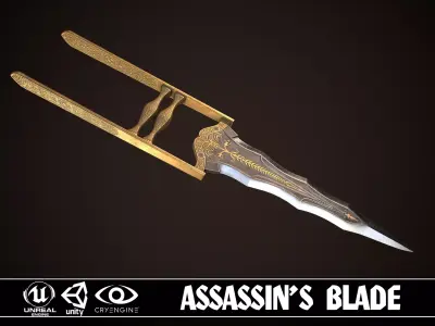 Assassin Blade 04 Low-poly 3D model