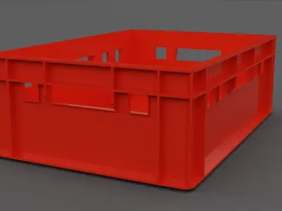 Plastic crate 01 Low-poly 3D model