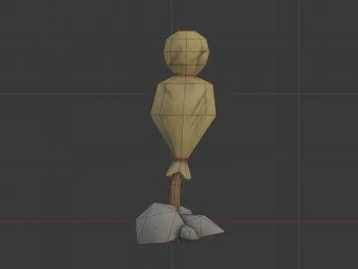 Low Poly Stylized Target Dummy  Free low-poly 3D model
