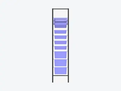 Shelving - Modular Rack - Integral - Type 4 Low-poly 3D model