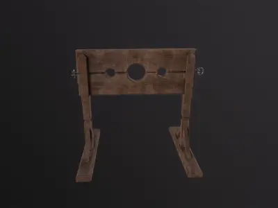 Stocks prison 3D Model Low-poly 3D model