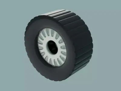 Toy Car Wheel Low-poly 3D model