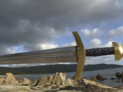 Roman Imperial Sword Low-poly 3D model